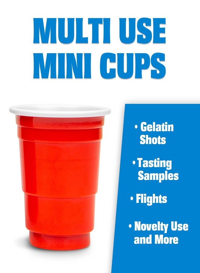 GoBig 200 Pack 2 oz Plastic Shot Cups - Mini 2oz Party Cups, Red - Image 2